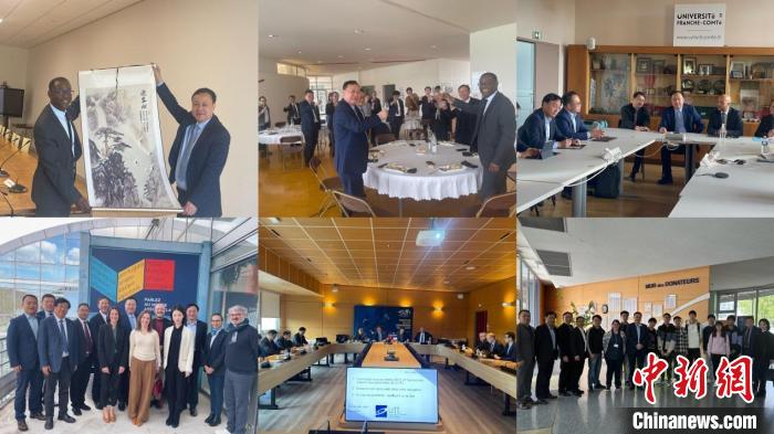 圖為法國(guó)站訪(fǎng)問(wèn)留影?！“不沾髮W(xué)供圖。