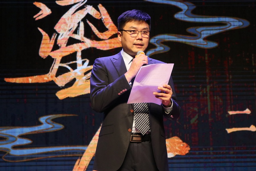 北京外國語大學(xué)黨委常委、副校長趙剛在活動現(xiàn)場講話。主辦方供圖