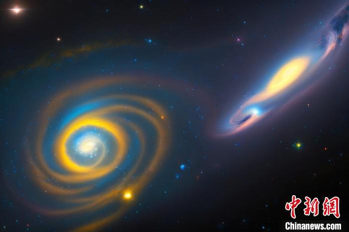 本星系群的三維藝術(shù)圖?！≈锌圃簢?guó)家天文臺(tái) 供圖