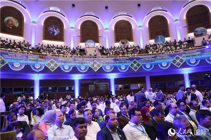 7月13日，達舍爾甘地污水處理廠項目竣工典禮舉行。人民網(wǎng)記者 孫廣勇攝