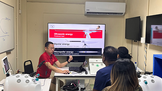 培訓(xùn)現(xiàn)場。第18期援圭亞那醫(yī)療隊供圖