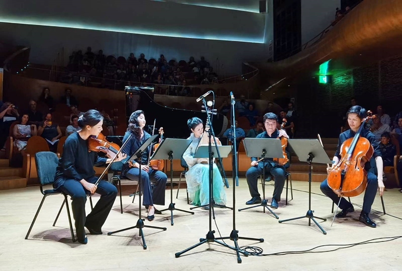 “古老文明的現(xiàn)代回聲——中國當代作曲家室內樂作品音樂會”在意大利舉行。中國駐意大利使館供圖
