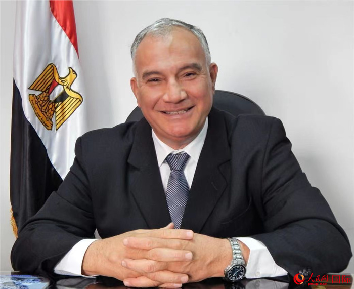 埃及著名國(guó)際問題專家哈?！だ懿肌Ｈ嗣窬W(wǎng)記者 黃培昭攝