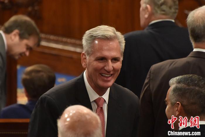 資料圖：麥卡錫2023年1月在眾議院參加議長(zhǎng)選舉。<a target='_blank' href='/'><p  align=