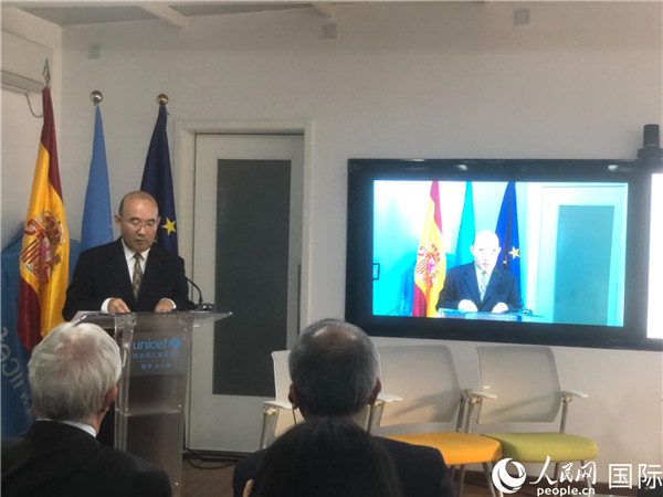 生態(tài)環(huán)境部應(yīng)對氣候變化司一級巡視員孫楨在研討會上致辭。 人民網(wǎng)記者 趙健攝