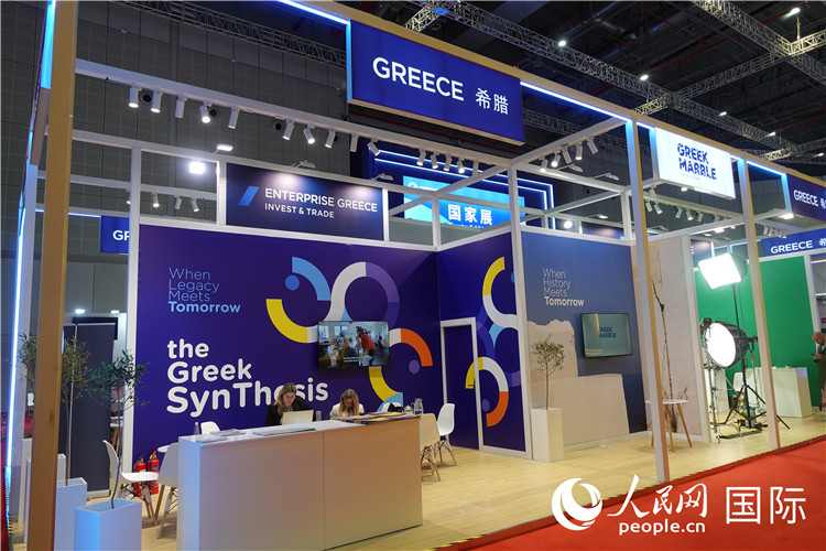 11月7日，國(guó)家會(huì)展中心（上海）希臘館。人民網(wǎng) 殷韜攝
