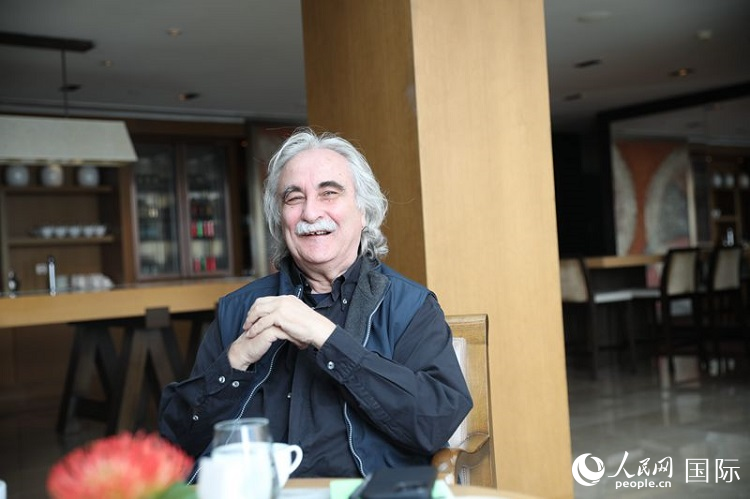 塞浦路斯歐洲大學(xué)前校長科斯塔斯·古利亞莫斯。人民網(wǎng) 殷韜攝