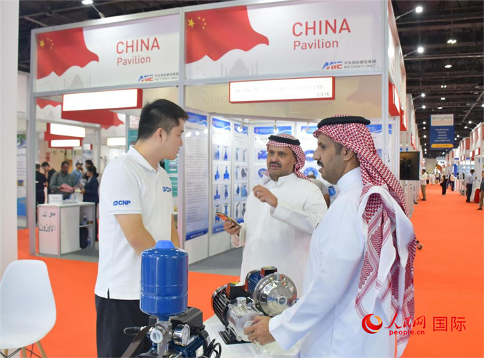 中企代表與外方嘉賓交流。人民網(wǎng) 塔里克·易卜拉欣攝