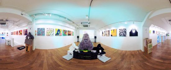 “大衛(wèi)猿”主題展覽現(xiàn)場(chǎng)。（主辦方供圖）