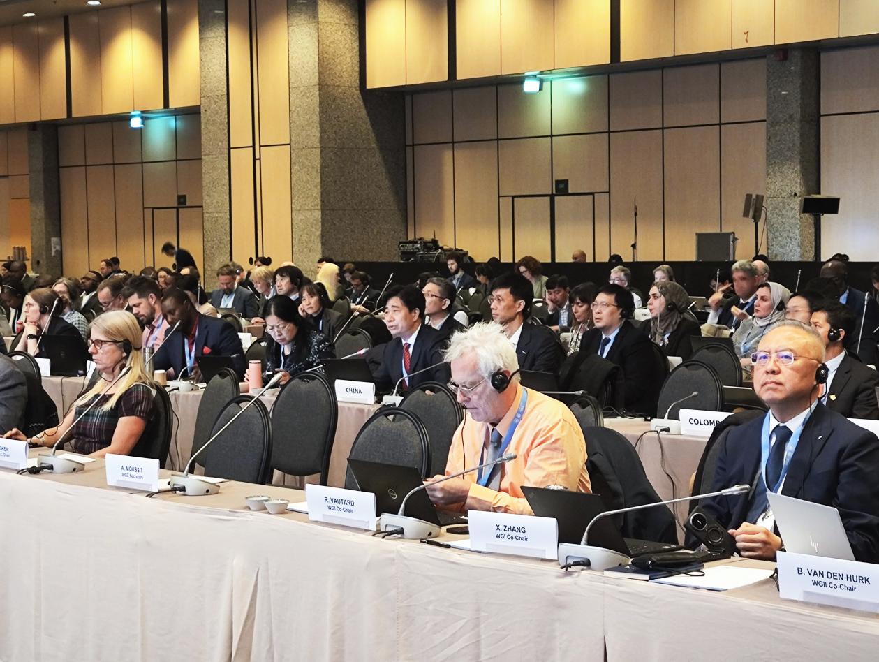 聯(lián)合國(guó)政府間氣候變化專門委員會(huì)（IPCC）第60次全會(huì)現(xiàn)場(chǎng)。中國(guó)氣象局供圖