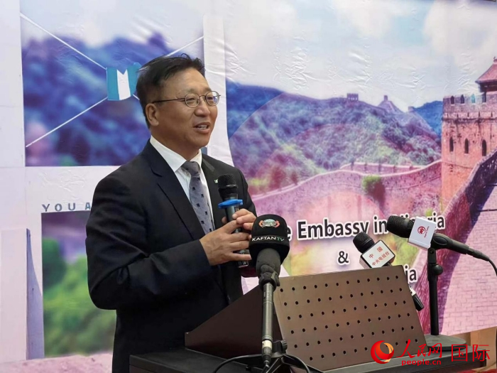 中國(guó)駐尼日利亞大使崔建春發(fā)表主旨演講。人民網(wǎng)記者 姜宣攝