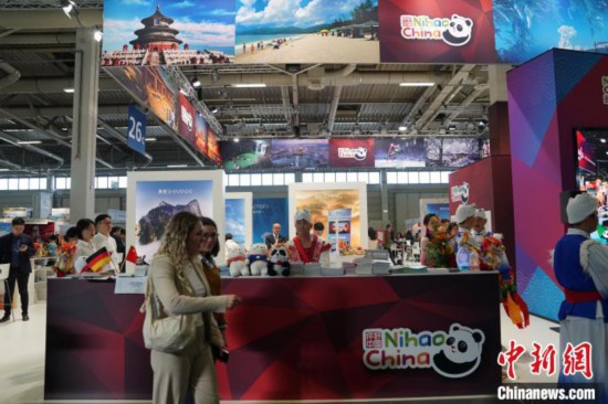  3月5日，2024年柏林國際旅游交易會(ITB)在柏林會展中心拉開帷幕。以“你好！中國”為主題的中國展區(qū)當(dāng)日亮相展會。中新社記者 馬秀秀 攝