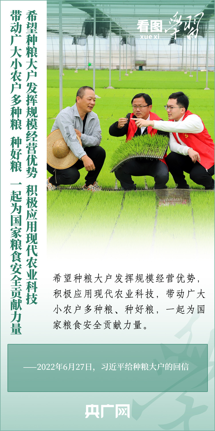 看圖學(xué)習(xí)丨推廣良田、良種、良法、良機(jī) 給農(nóng)業(yè)現(xiàn)代化插上科技的翅膀