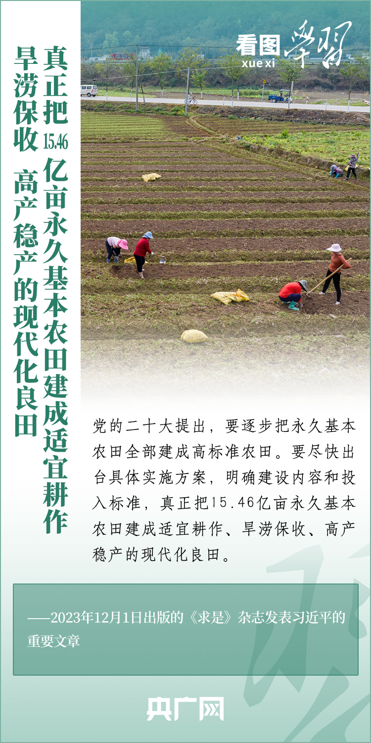 看圖學(xué)習(xí)丨推廣良田、良種、良法、良機(jī) 給農(nóng)業(yè)現(xiàn)代化插上科技的翅膀