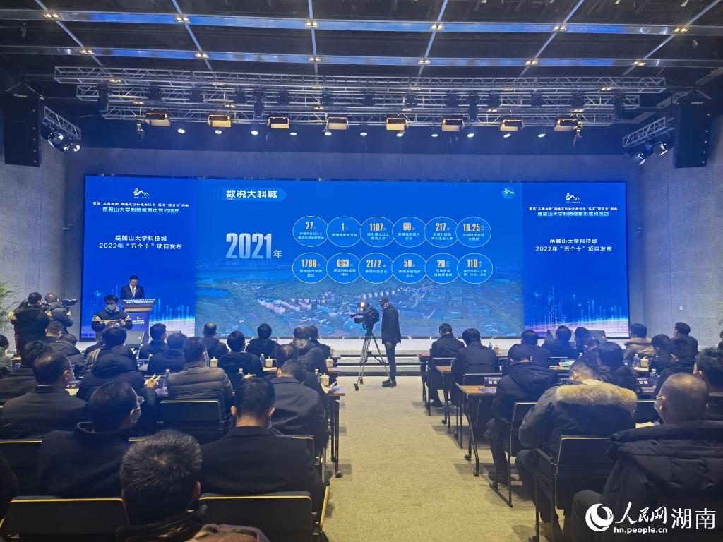 大科城管委會(huì)主任羅予武發(fā)布“五個(gè)十”項(xiàng)目。人民網(wǎng) 匡瀅攝