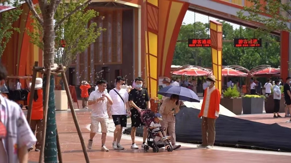 試運行中的淮安方特。受訪方供圖