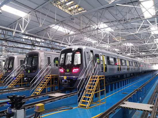 石家莊地鐵二號線列車。 中車齊車集團石家莊公司供圖