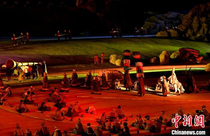 3月17日，西藏拉薩，《文成公主》大型史詩劇演出現(xiàn)場?！±盍?攝