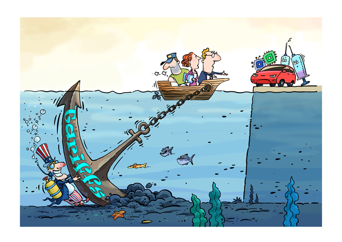 漫畫作者：馬宏亮（人民網(wǎng)版權(quán)圖片，未經(jīng)授權(quán)請勿轉(zhuǎn)載。）