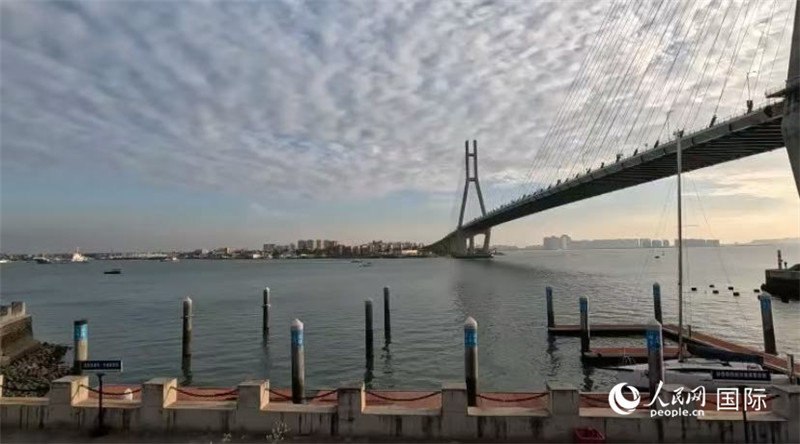 海南省儋州市洋浦大橋。人民網 薩拉·阿芙澤爾攝