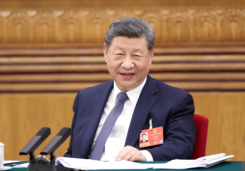 2026年3月5日下午，中共中央總書記、國家主席、中央軍委主席習(xí)近平參加他所在的十四屆全國人大四次會議江蘇代表團(tuán)審議。