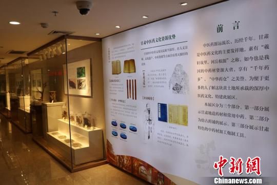 圖為甘肅中醫(yī)藥大學(xué)附屬醫(yī)院甘肅省道地藥材展區(qū)。甘肅中醫(yī)藥大學(xué)附屬醫(yī)院供圖