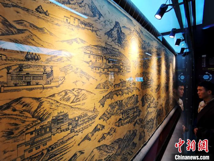 圖為歷代藏醫(yī)藥學(xué)教育機(jī)構(gòu)展示?！?zhí)砀?攝