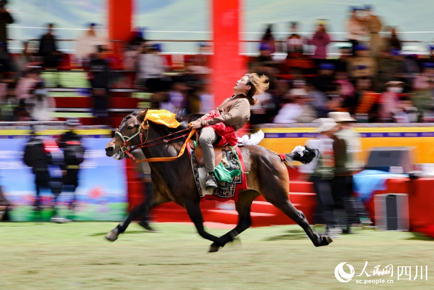 馬術(shù)表演現(xiàn)場(chǎng)。洛絨尼瑪攝