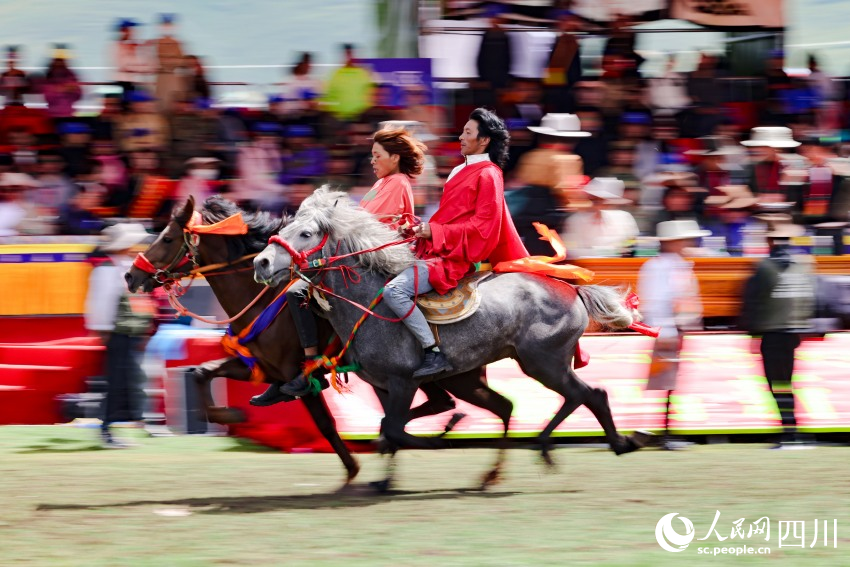 馬術(shù)表演現(xiàn)場(chǎng)。洛絨尼瑪攝