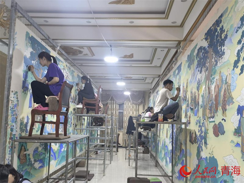 龍樹畫院傳習(xí)室。人民網(wǎng) 馬可欣攝