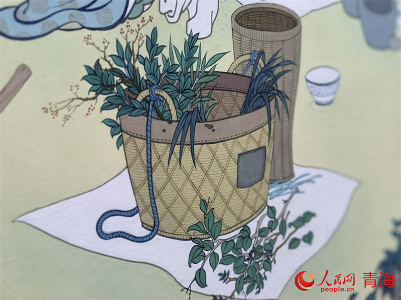 唐卡繪畫作品。人民網(wǎng) 馬可欣攝