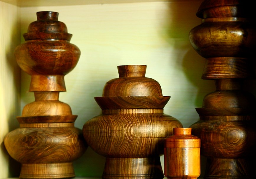 藏地木碗成品。