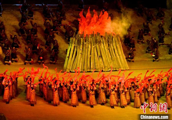 3月17日，西藏拉薩，《文成公主》大型史詩劇演出現(xiàn)場。　李林 攝